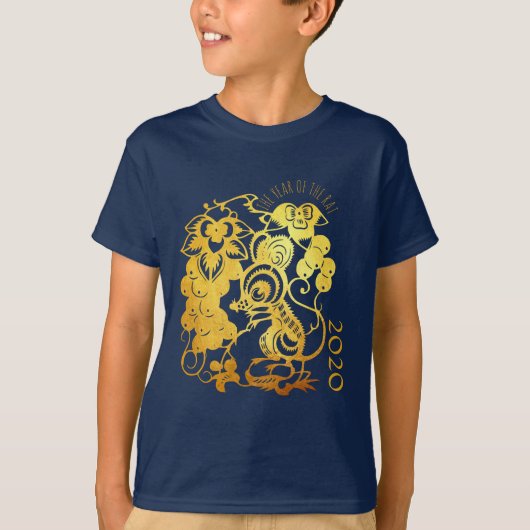Chinees rattenjaar 2020 Grafiek Kind B T-shirt (Voorkant)