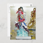 Chinees religieus standbeeld briefkaart (Voorkant / Achterkant)