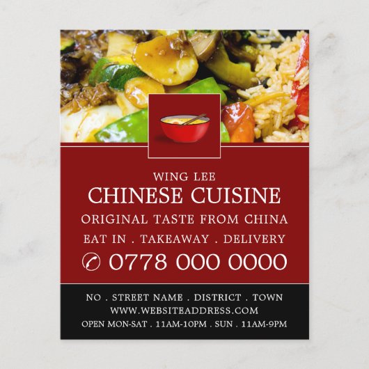 Chinees restaurant Adverteren Flyer (Voorkant)