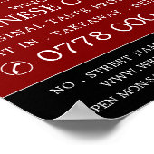 Chinees restaurant Adverteren Poster (Hoek)