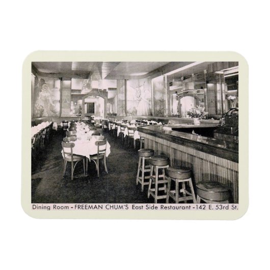 Chinees restaurant,  Briefkaart New York City Magneet (Horizontaal)