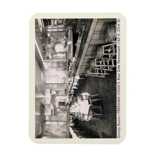 Chinees restaurant,  Briefkaart New York City Magneet (Verticaal)