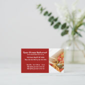 Chinees restaurant en keuken visitekaartje (Staand voorkant)