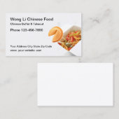 Chinees restaurant met buffet- en uitstapmogelijkh visitekaartje (Voorkant / Achterkant)