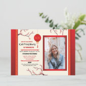 Chinees restaurant op Birthday party: wegnemen fot Kaart (Staand voorkant)