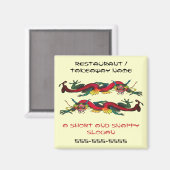 Chinees restaurant/Takeaway fridge magnet (Voorkant / Achterkant)
