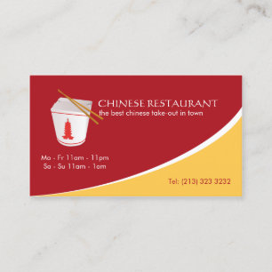 Chinees restaurant Takeaway Visitekaartje