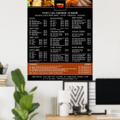 Chinees restaurantmenu poster (Thuiskantoor)