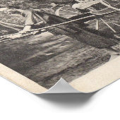  Chinees Rickshaw Foto Briefkaart 1905 Poster (Hoek)