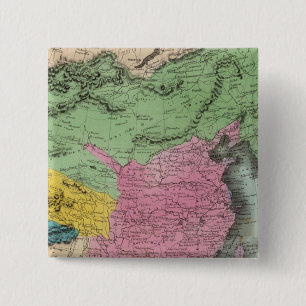Chinees rijk en Japan Vierkante Button 5,1 Cm