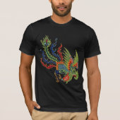 Chinees rijk Tattoo Peacock T-shirt (Voorkant)