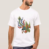 Chinees rijk Tattoo Peacock T-shirt (Voorkant)