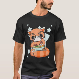 Chinees Rode Panda Eating Ra I Love Ra Noedels T-shirt