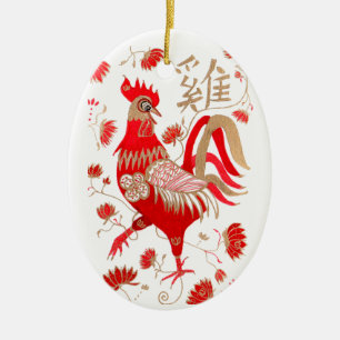 Chinees roestoosteramiekversieringsornament keramisch ornament