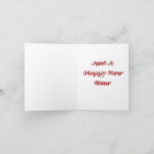 Chinees Rood en Goud Dragon Christmas Kaart (Binnen)