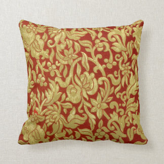 Chinees rood- en goudpatroon kussen