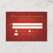 Chinees Rood/Goud Dubbel Geluk RSVP (100 pc) Informatiekaartje (Achterkant)