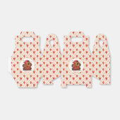 Chinees rood goud Happy Lunar Nieuwjaar van de Sla Bedankdoosjes (Uitgevouwen)