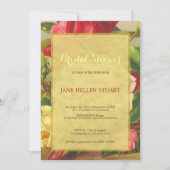 Chinees  roos goud omlijst vrijgezellenfeest kaart (Voorkant)