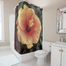 Chinees Roos Vloeiende artistieke Floral Bloom Douchegordijn