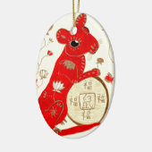 Chinees roosteramiliënornament keramisch ornament (Links)