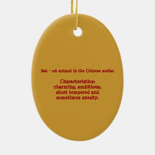 Chinees roosteramiliënornament keramisch ornament (Achterkant)