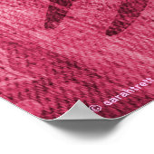 Chinees roze rood liefdessymbool portret poster af (Hoek)