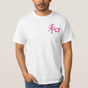 Chinees roze Vredessymbool T-shirt