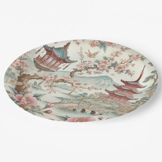 Chinees Roze wc-papier Borden Papieren Bordje (Gekanteld)