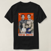 Chinees - Russisch communistisch propagandasticker T-shirt (Design voorkant)