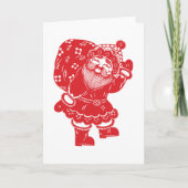 Chinees Santa-papiersnijden Feestdagen Kaart (Voorkant)