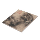 Chinees schilderdraak Jaar dierdiac Birthday Tegel Tegeltje (Zijkant)