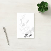 Chinees schilderen, pruimen en vogel post-it® notes (Kantoor)