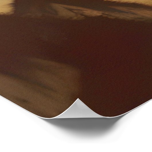 Chinees schilderij bergen en waterval poster (Hoek)