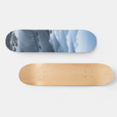 Chinees schilderij Blauw Misty Landschap Met Rivie Persoonlijk Skateboard (Horizontaal)