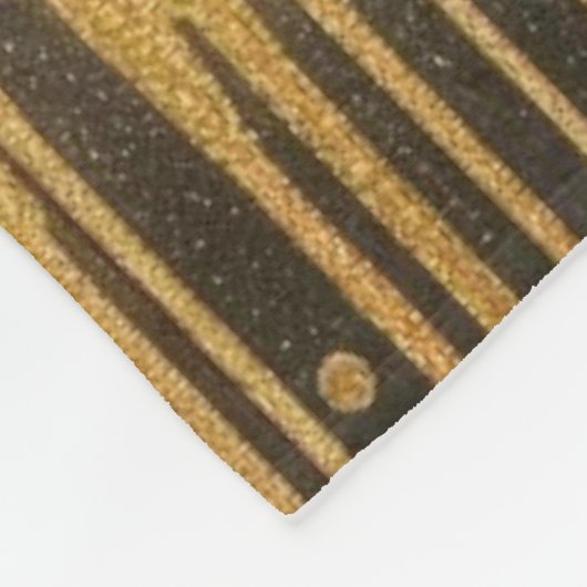 Chinees schilderij Faux Golden Dripping Monogramme Fleece Deken (Hoek)