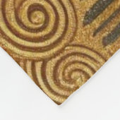 Chinees schilderij Faux Golden Dripping Monogramme Fleece Deken (Hoek)