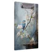 Chinees schilderij met blauwe vogels en bloemen klembord (Rechts)