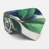 Chinees schilderij met bloemen en vlinder stropdas (Opgerold)