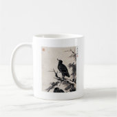 Chinees schilderij met oude zwarte en witte inkt koffiemok (Links)