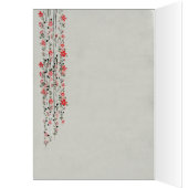 Chinees schilderij Ooievaar en roze bloemen (Binnen (Links))