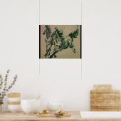 Chinees schilderij van 2 paarden poster (Keuken)