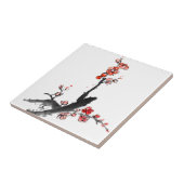 Chinees schilderij van bloemen, bloesem tegeltje (Zijkant)