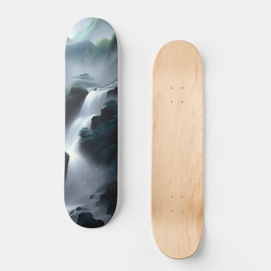 Chinees schilderij van een waterval persoonlijk skateboard (Voorkant)