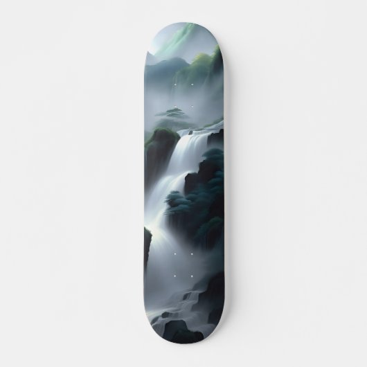 Chinees schilderij van een waterval persoonlijk skateboard (Voorkant)