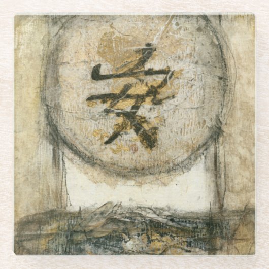 Chinees schilderij van Mauro Glazen Onderzetter (Voorkant)