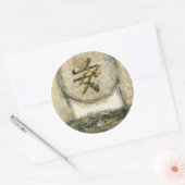 Chinees schilderij van Mauro Ronde Sticker (Envelop)