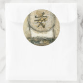 Chinees schilderij van Mauro Ronde Sticker (Tas)