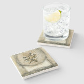 Chinees schilderij van Mauro Stenen Onderzetter (Zijkant)