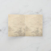  Chinees schilderlandschap Sumi-e Feestdagen Kaart (Binnen)